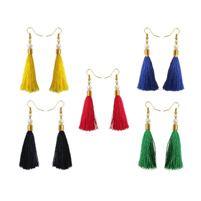 Stylish Small Tassel Earring Combo For Women